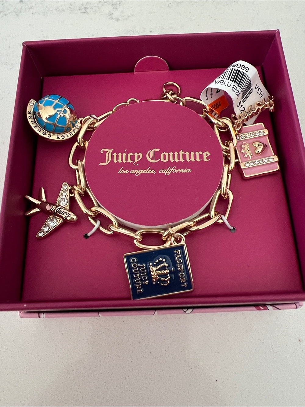 Juicy Couture Travel Charm Bracelet  NWT
